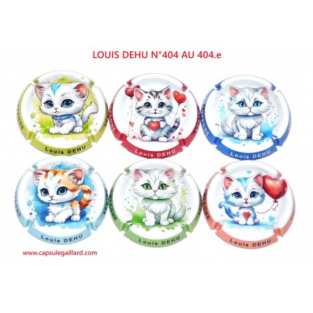 Série de 6 Capsules de champagne - LOUIS DEHU - N°404