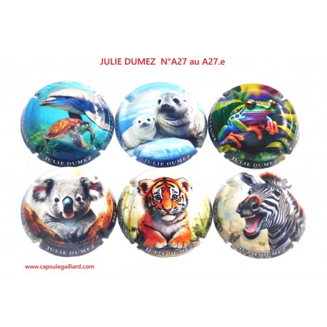 Série de 6 Capsules de champagne - JULIE DUMEZ - N°A27 (300 Exemplaires)