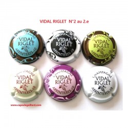 Série de 6 Capsules de champagne VIDAL RIGLET N°1 au 1.e
