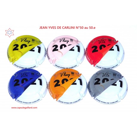 Série de 6 Capsules de champagne - JEAN YVES DECARLINI  - N°50 au 50.e