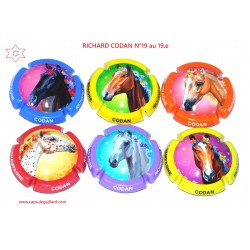 SERIE DE 6 CAPSULES DE CHAMPAGNE - RICHARD CODAN N°19 au 19.e