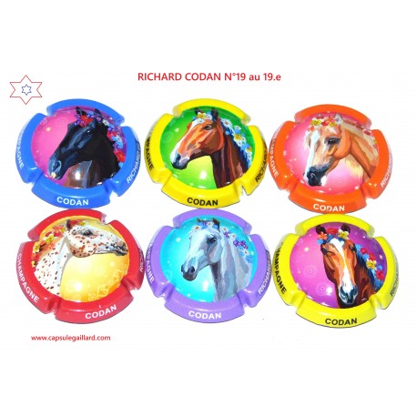 SERIE DE 6 CAPSULES DE CHAMPAGNE - RICHARD CODAN N°19 au 19.e
