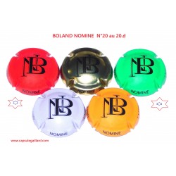 SERIE DE 5 CAPSULES DE CHAMPAGNE - BOLAND NOMINE N°20 au 20.d