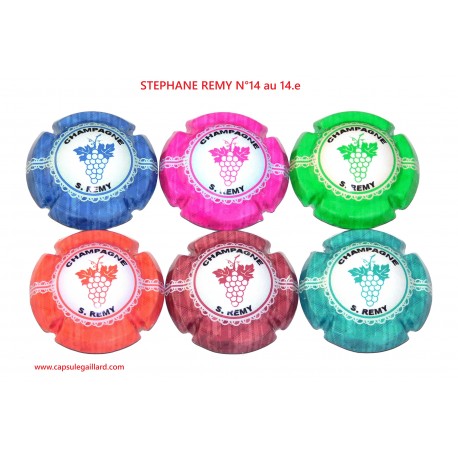 SERIE DE 6 CAPSULES DE CHAMPAGNE - STEPHANE REMY N°14 au 14.e