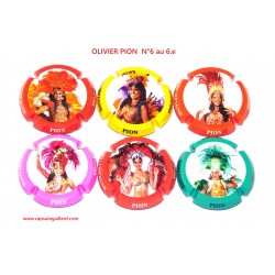 SERIE DE 6 CAPSULES DE CHAMPAGNE - OLIVIER PION N°6 au 6.e