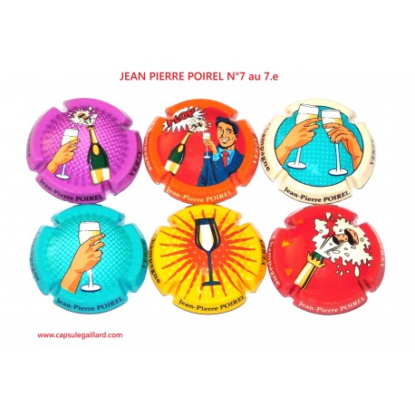 SERIE DE 6 CAPSULES DE CHAMPAGNE - JEAN PIERRE POIREL  N°7 au 7.e