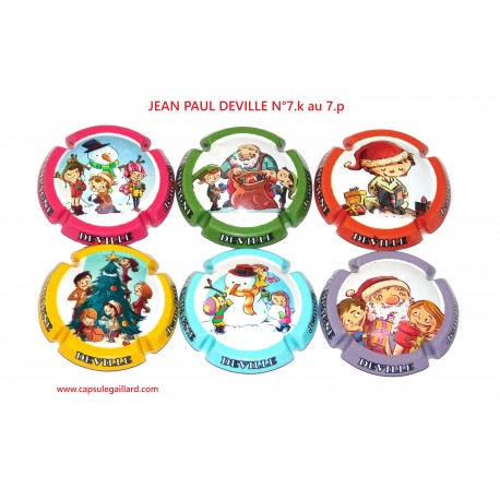 * SERIE DE 6 CAPSULES DE CHAMPAGNE - JEAN PAUL DEVILLE N°7.k au 7.p