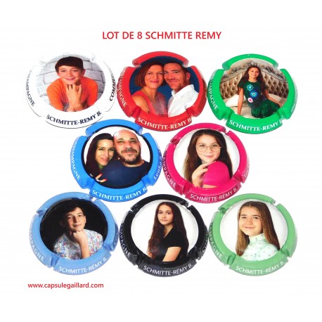 * Lot de 8 capsules de champagne SCHMITTE REMY. B
