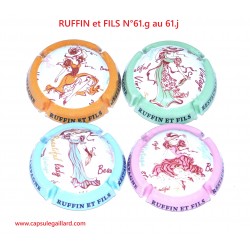 SERIE DE 4 CAPSULES DE CHAMPAGNE - RUFFIN et FILS N°61.g au 61.j