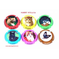 * série de 6 capsules de champagne HUBERT (Les Chats)