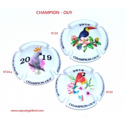 * Série de 3 capsules de Champagne - CHAMPION OUY N°22 - 24 et 24.a