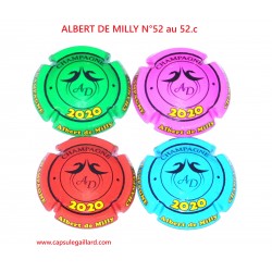 * Série de 4 capsules de Champagne - ALBERT DE MILLY N°52 au 52.c