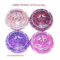* Série de 4 capsules de Champagne - ALBERT DE MILLY N°52.d au 52.g