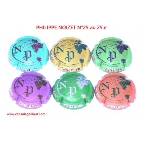 * Série de 6 capsules de Champagne - PHILIPPE NOIZET N°25 au 25.e