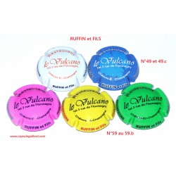 * Lot de 5 capsules de champagne -RUFFIN et FILS