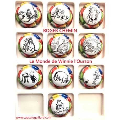 NEWS - Série de 15 Capsules de champagne - ROGER CHEMIN "Le Monde de Winnie"