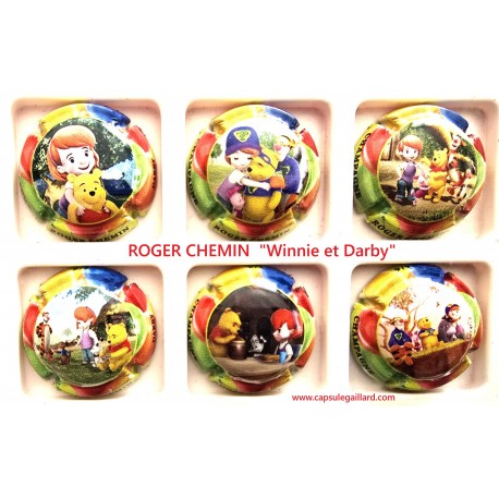 NEWS - Série de 6 Capsules de champagne - ROGER CHEMIN "Winnie et Darby"