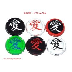 Série de 6 Capsules de champagne - DAUBY N° 16 au 16.e