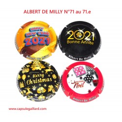 Série de 4 Capsules de champagne - ALBERT DE MILLY N°71 au 71.e