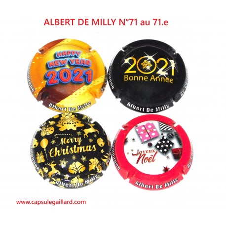 Série de 4 Capsules de champagne - ALBERT DE MILLY N°71 au 71.e