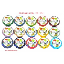 LOT DE 24 CAPSULES DE CHAMPAGNE - GENERIQUES  N°798.t - 979 et 979.f
