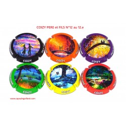 * Série de 6 Capsules de champagne - COIZY PERE et FILS N°12 au 12.e