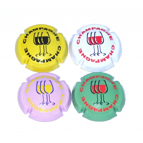 Série de 4 capsules de champagne GENERIQUE N°C7.c au C7.f