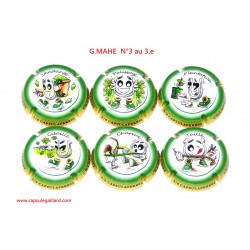 Série de 6 capsules de champagne G.MAHE N°3