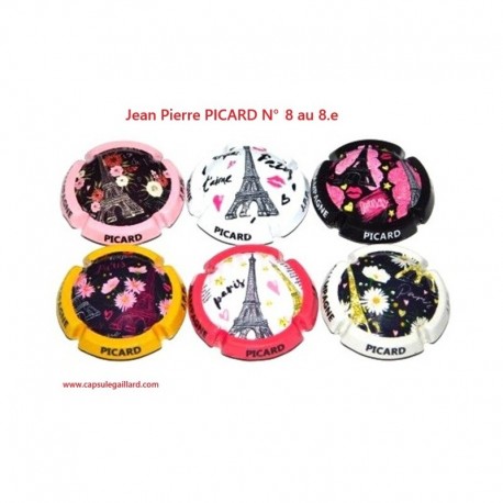 SERIE DE 6 CAPSULES DE CHAMPAGNE - PICARD J.P.P