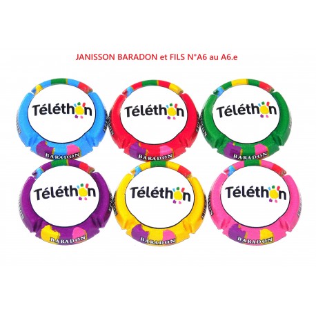 SERIE DE 6 CAPSULES DE CHAMPAGNE - JANISSON BARADON N°A6 au A6.e