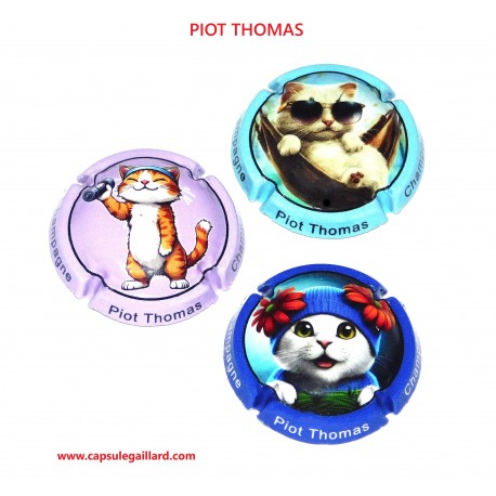 Série de 3 Capsules de champagne PIOT THOMAS