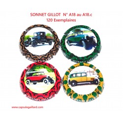 Série de 4 Capsules de champagne - SONNET GILLOT  N°A18  - 120 Exemplaires