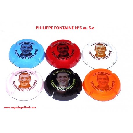 SERIE DE 6 CAPSULES DE CHAMPAGNE - PHILIPPE FONTAINE N°5 au 5.e