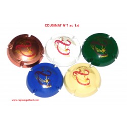 SERIE DE 5 CAPSULES DE CHAMPAGNE - COUSINAT N°1 au 1.d
