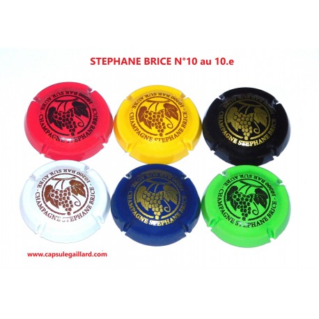SERIE DE 6 CAPSULES DE CHAMPAGNE -STEPHANE BRICE  N°10 au 10.e