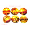 SERIE DE 6 CAPSULES DE CHAMPAGNE - GENERIQUE  (Coucher de Soleil)