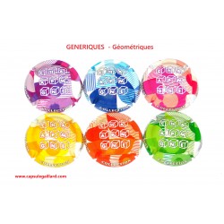 SERIE DE 6 CAPSULES DE CHAMPAGNE - GENERIQUE  (Géométriques)