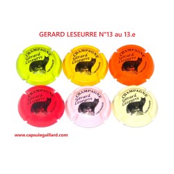 SERIE DE 6 CAPSULES DE CHAMPAGNE - GERARD LESEURRE  N°13 au 13.e