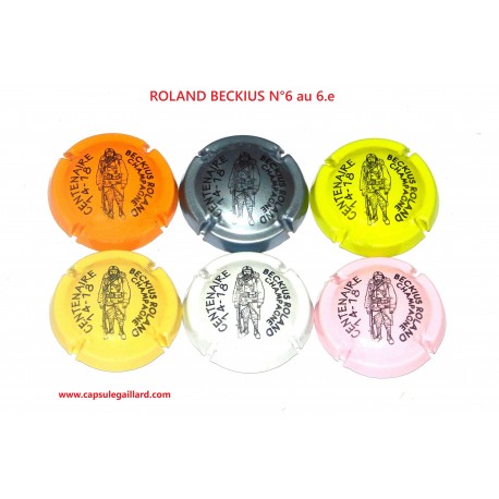 SERIE DE 6 CAPSULES DE CHAMPAGNE - ROLAND BECGKIUS  N°6 au 6.e