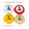 SERIE DE 4 CAPSULES DE CHAMPAGNE - WILLIAM SAINTOT N°2.d au 2.dc