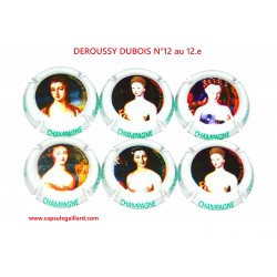 SERIE DE 6 CAPSULES DE CHAMPAGNE - DEROUSSY DUBOIS N°12 au 12.e