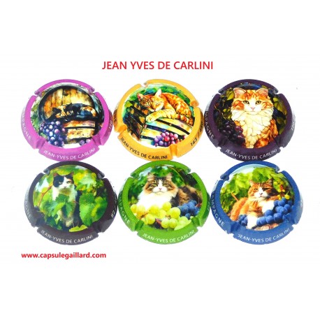 NEWS -SERIE DE 6 CAPSULES DE CHAMPAGNE - JEAN YVES DE CARLINI (500 Ex)