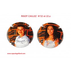 2 Capsules de champagne RIGOT CAILLEZ  N°22 au 22.a