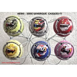 NEWS -SERIE DE 6 CAPSULES DE CHAMPAGNE - GENERIQUE (Casques F1)