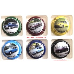 NEWS -SERIE DE 6 CAPSULES DE CHAMPAGNE - HAZART (Voitures DS)