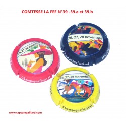 SERIE DE 3 CAPSULES DE CHAMPAGNE - COMTESSE LA FEE N°39 au 39.b