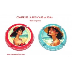 2 Capsules de champagne - COMTESSE LA FEE N°A38 et A38.a - 180 EX