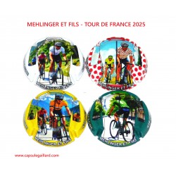 NEWS -SERIE DE 4 CAPSULES DE CHAMPAGNE - MEHLINGER et FILS (Tour de France 2025)