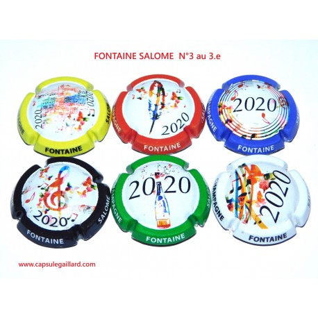 SERIE DE 6 CAPSULES DE CHAMPAGNE - FONTAINE SALOME