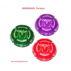 SERIE DE 3 CAPSULES DE CHAMPAGNE - GENERIQUE PORTEURS